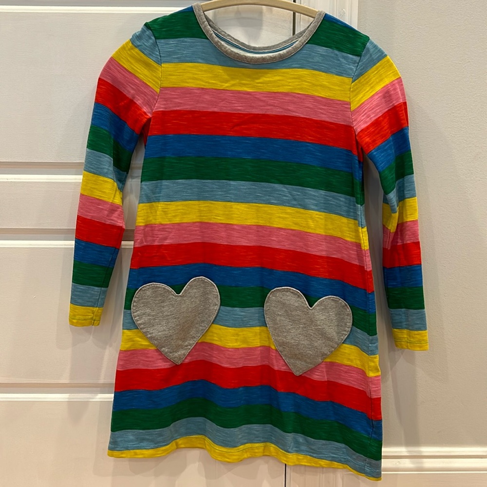 Mini Boden Rainbow Dress Girls Size 8-9 - Brand New
